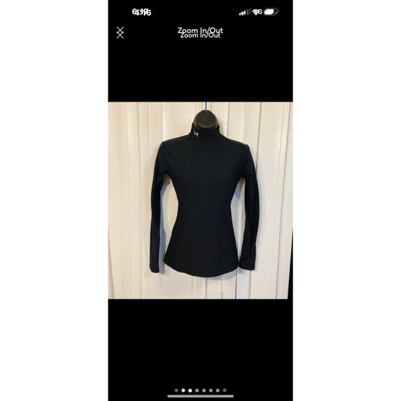 Shirt tee blouse mock black thermal cold under Armour s - Picture 4 of 4